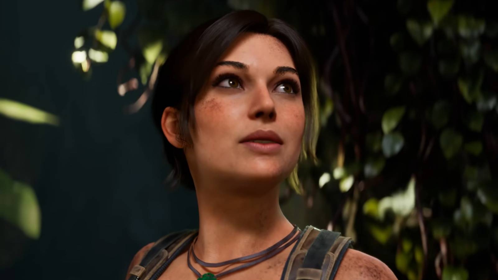 A close up of Lara Croft