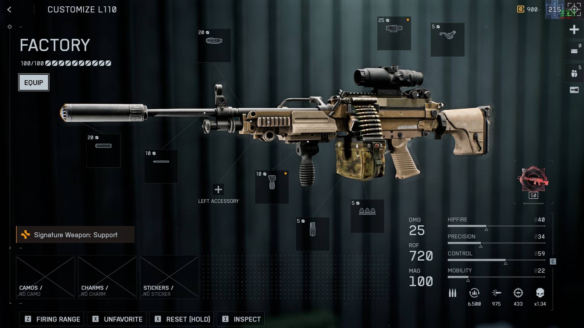 Battlefield 6 L110 full loadout.