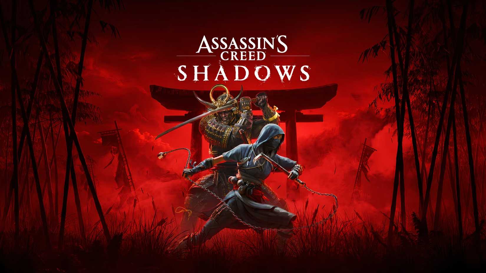 Cover art for Assassin's Creed Shadows with Yasuke and Naoe.