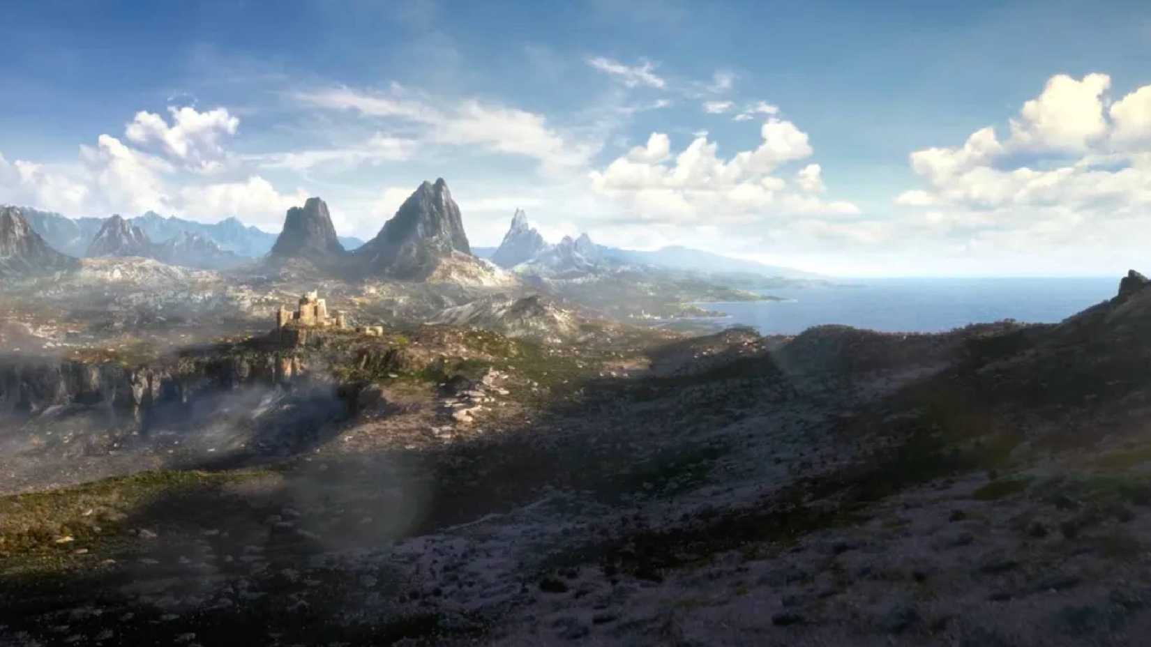 Elder Scrolls 6 teaser, featuring mountains.