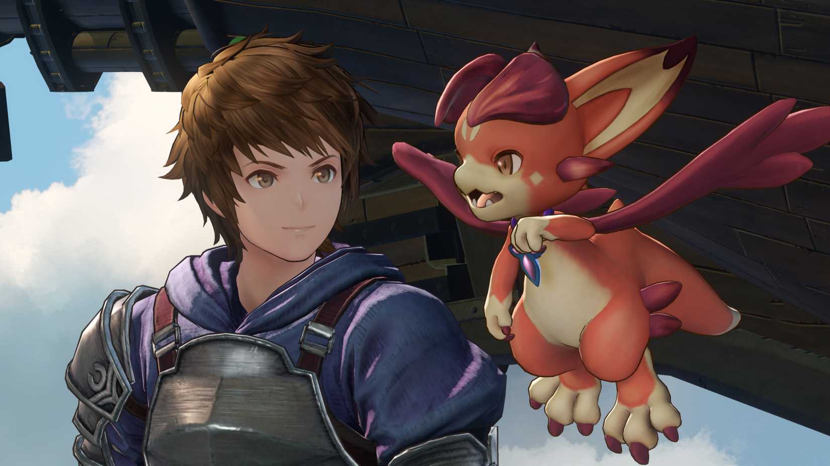 Granblue Fantasy Male Character And Floating Creature