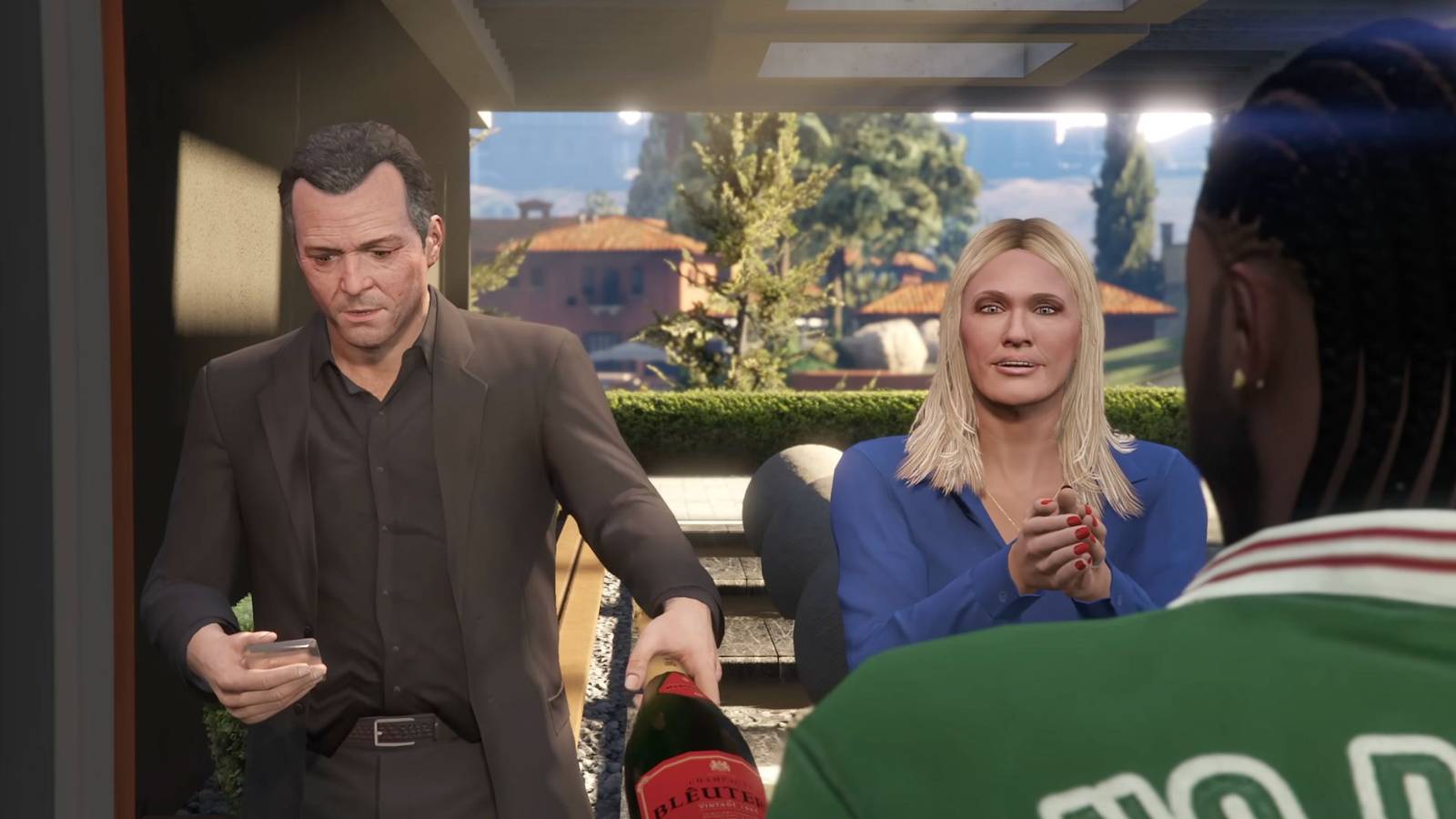 Michael in the trailer for GTA Online's Safehouse in the Hills update.