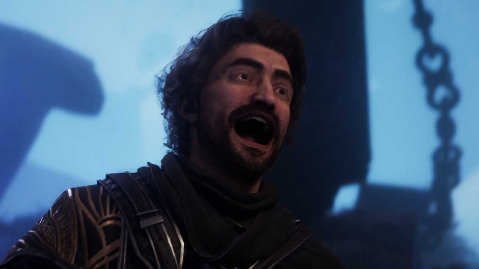 Gustave yelling in Clair Obscur Expedition 33.