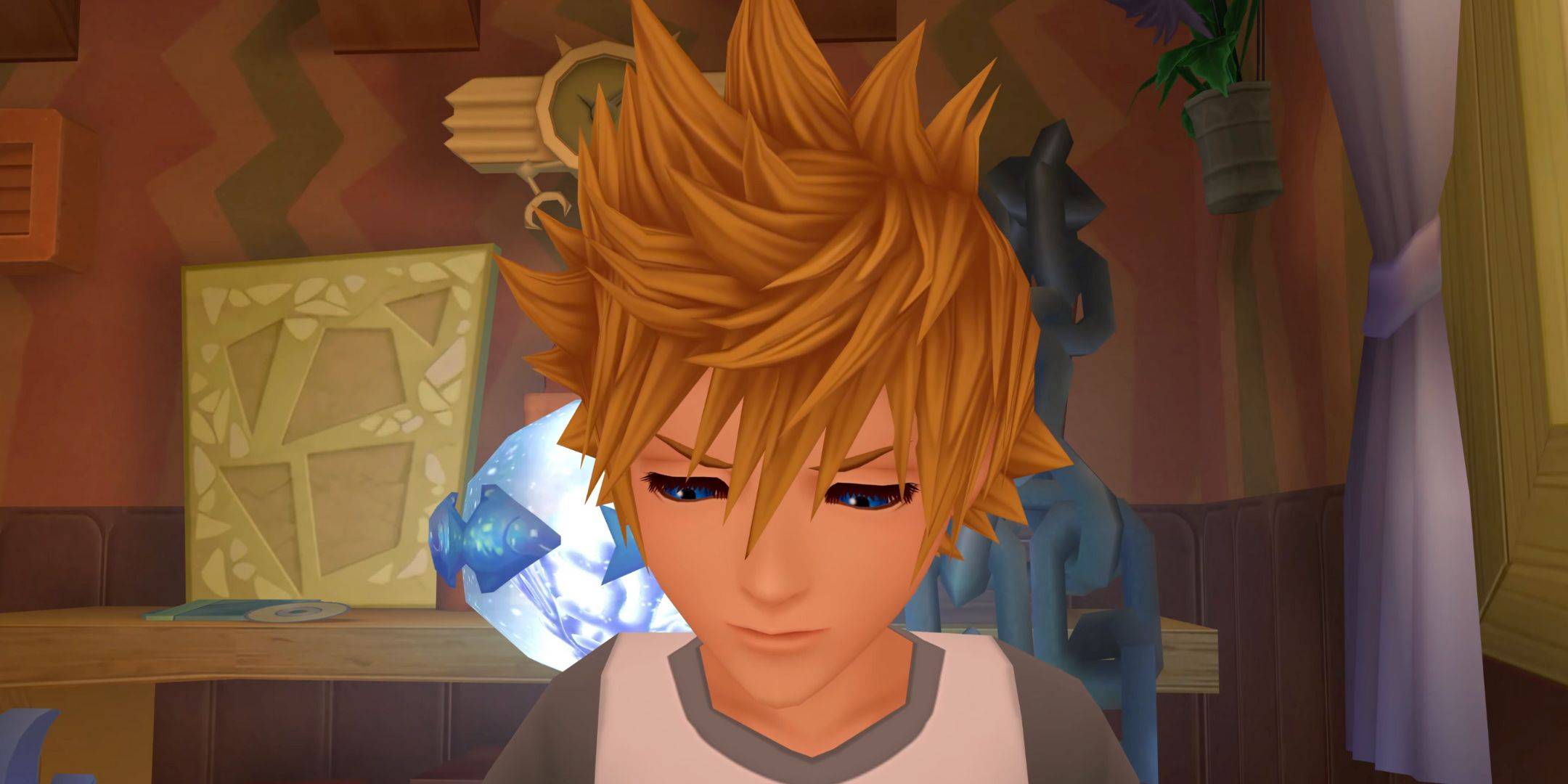 Roxas waking up confused in Kingdom Hearts 2.