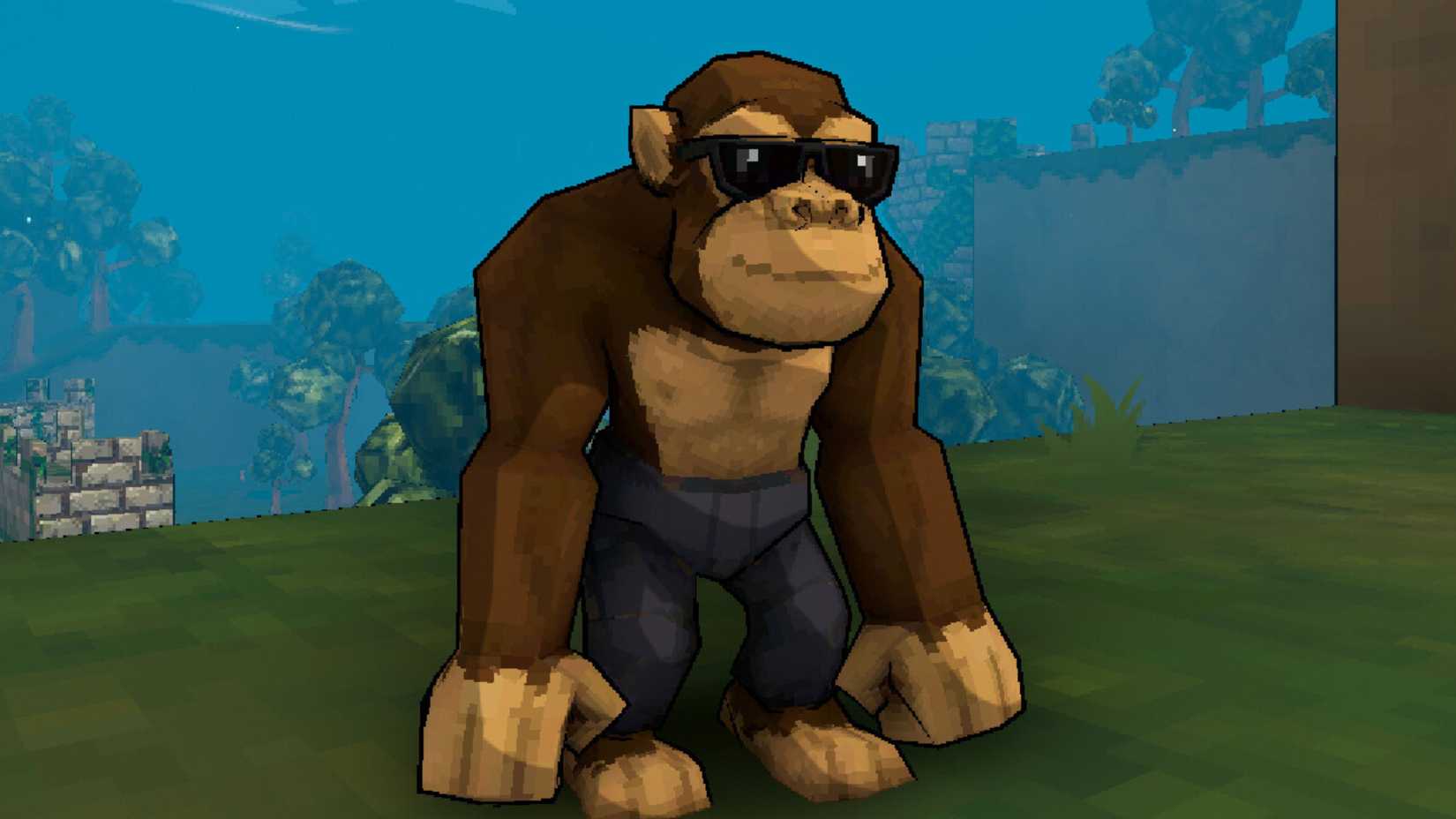 Monkey with glasses by Megabonk.