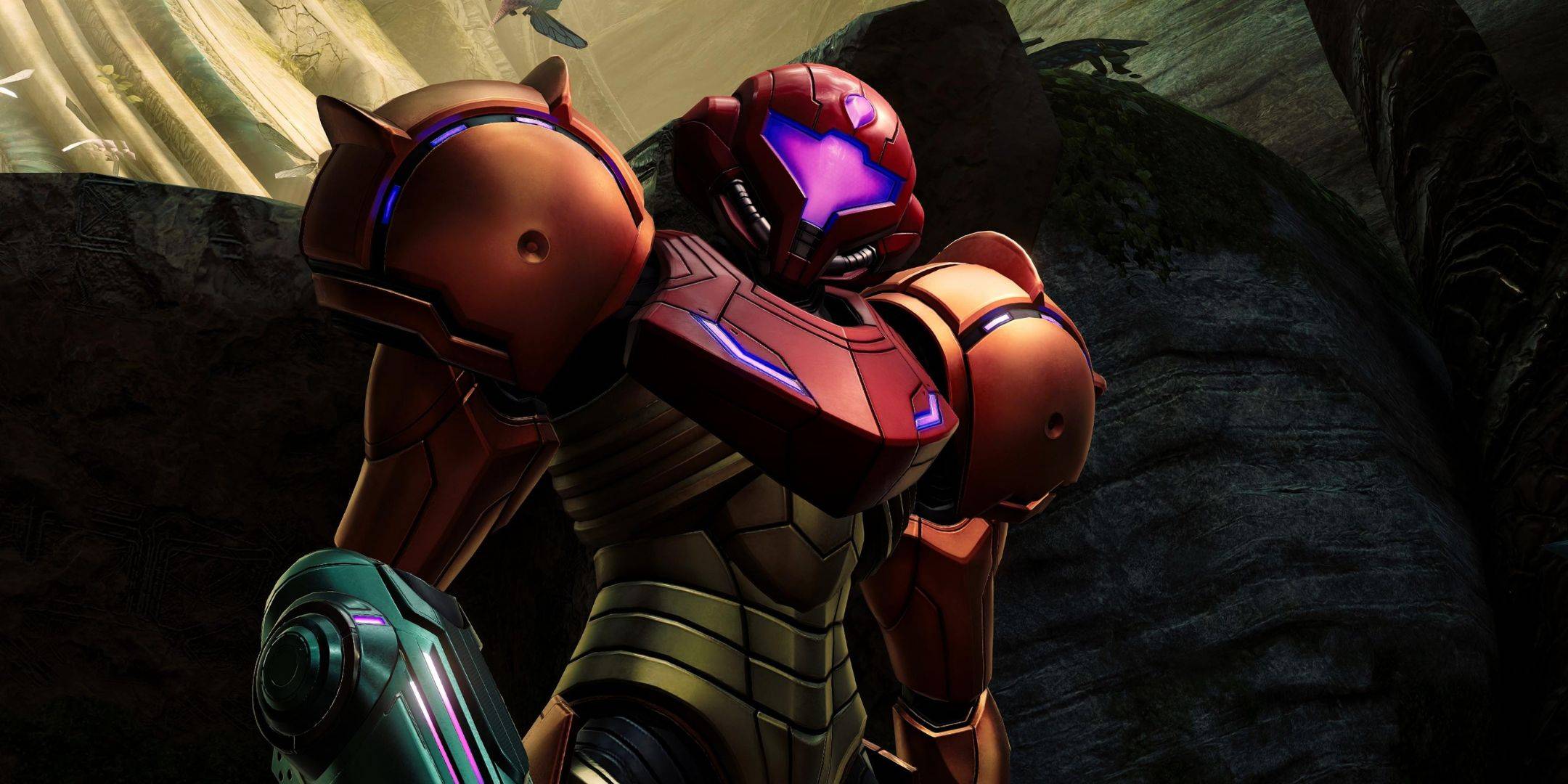 Samus Aran in her new suit in Metroid Prime 4: Beyond.