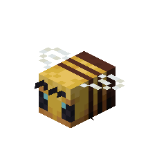Minecraft bee portrait.
