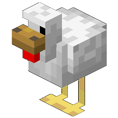 Minecraft Chicken portrait.