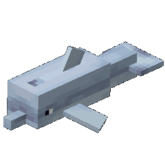 Minecraft Dolphin portrait.