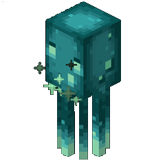 Minecraft Glow Squid portrait.
