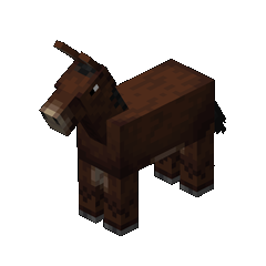 Minecraft Mule portrait.