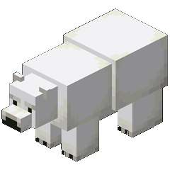 Minecraft polar bear portrait.