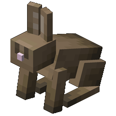 Minecraft rabbit portrait.