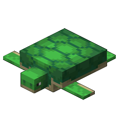 Minecraft turtle portrait.