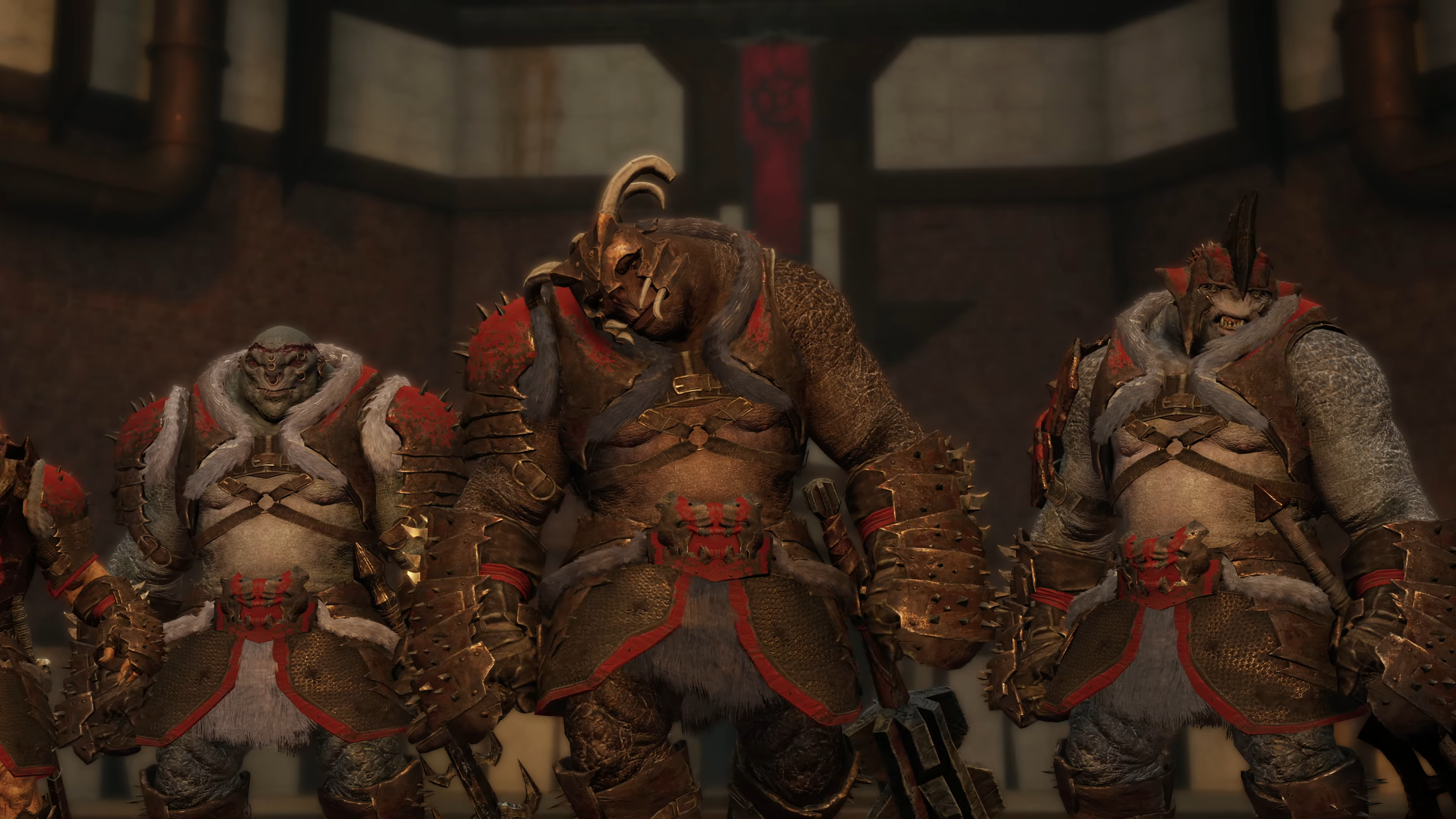 a series of orcs from Middle earth shadow of war.