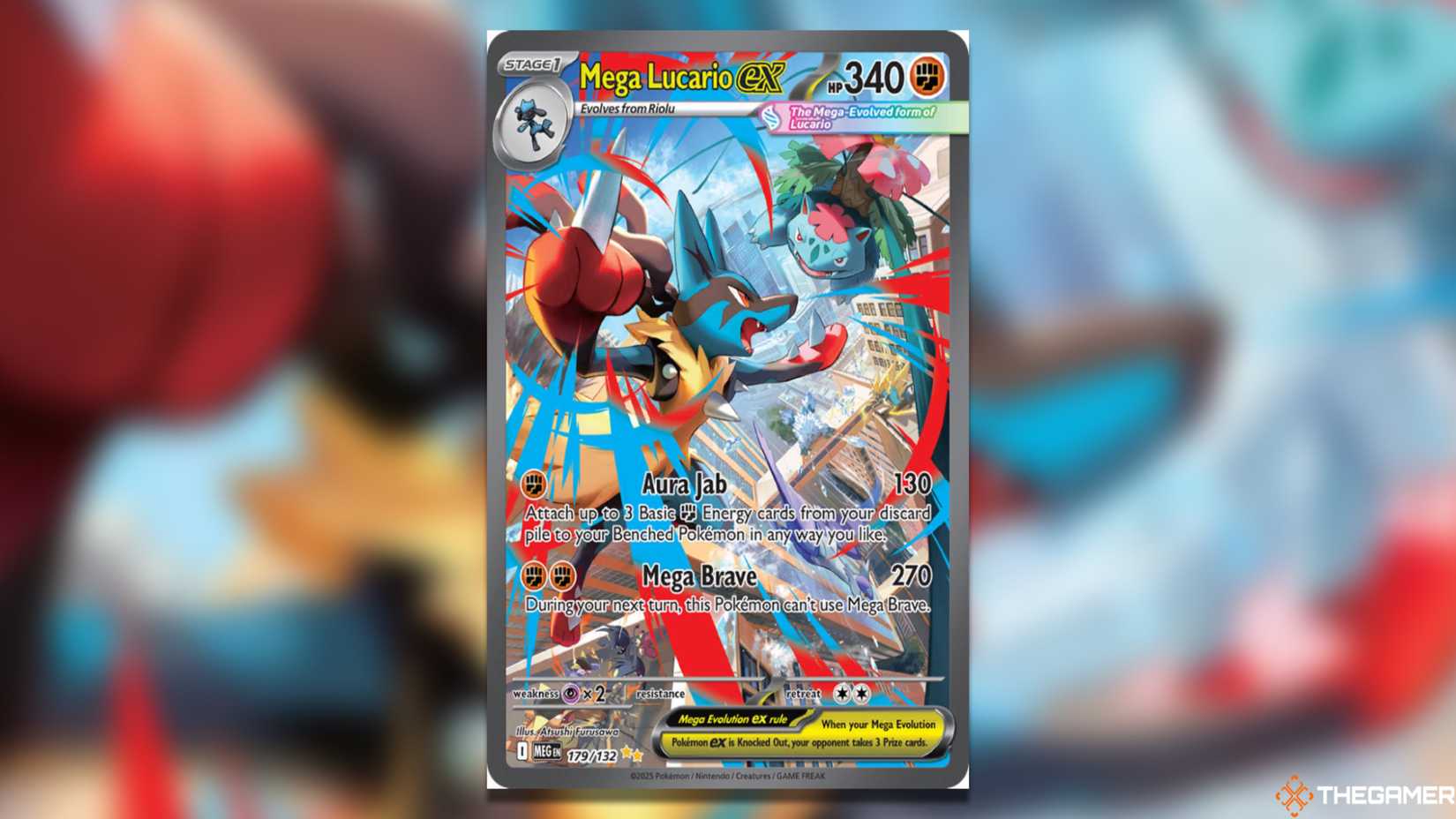 Mega Evolution Mega Lucario ex SIR from Pokemon TCG.