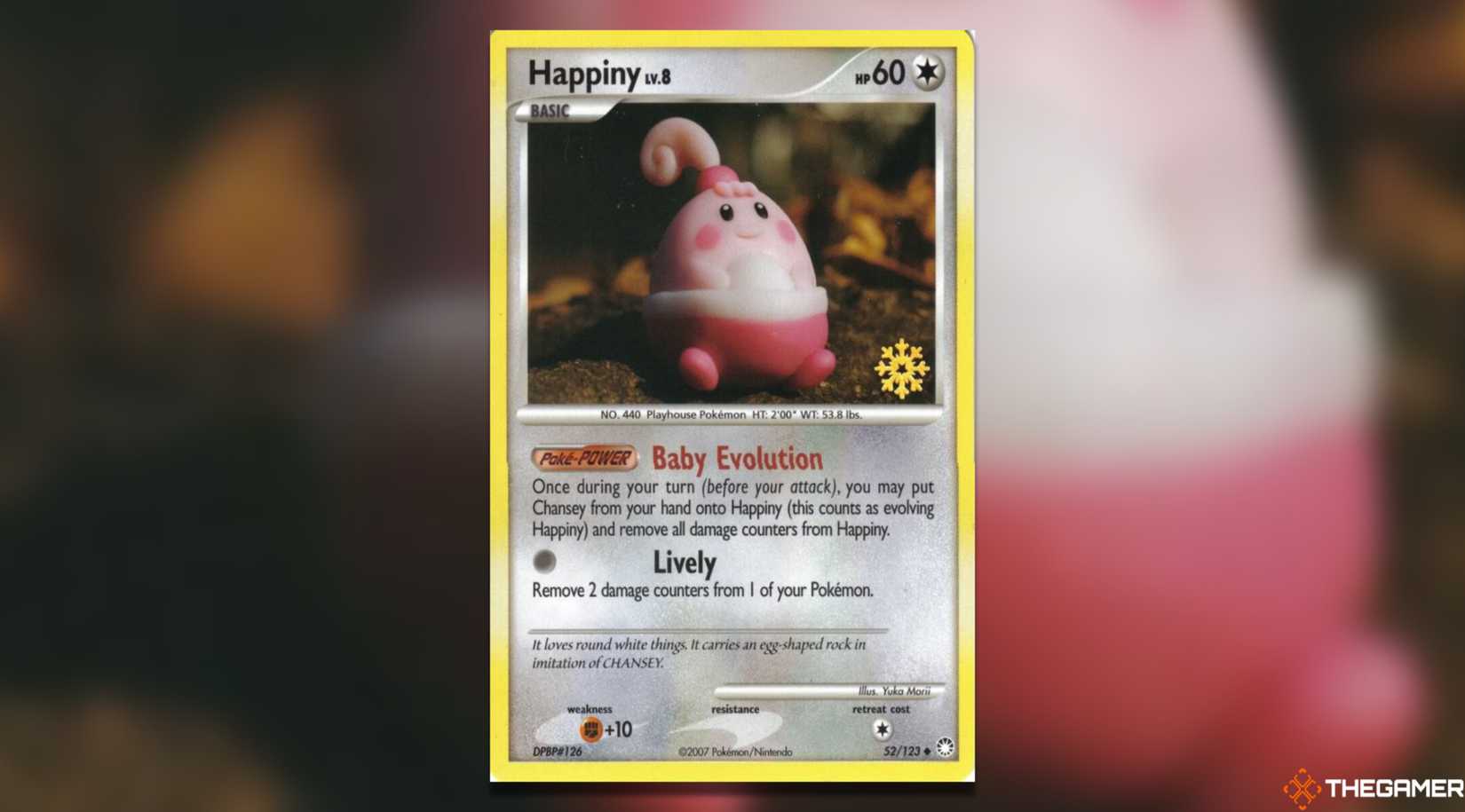 happiny pokemon card TCG Lv. 5 Common from Unbroken Bonds Type Happiny 52/123, lv.8 Hp 60,