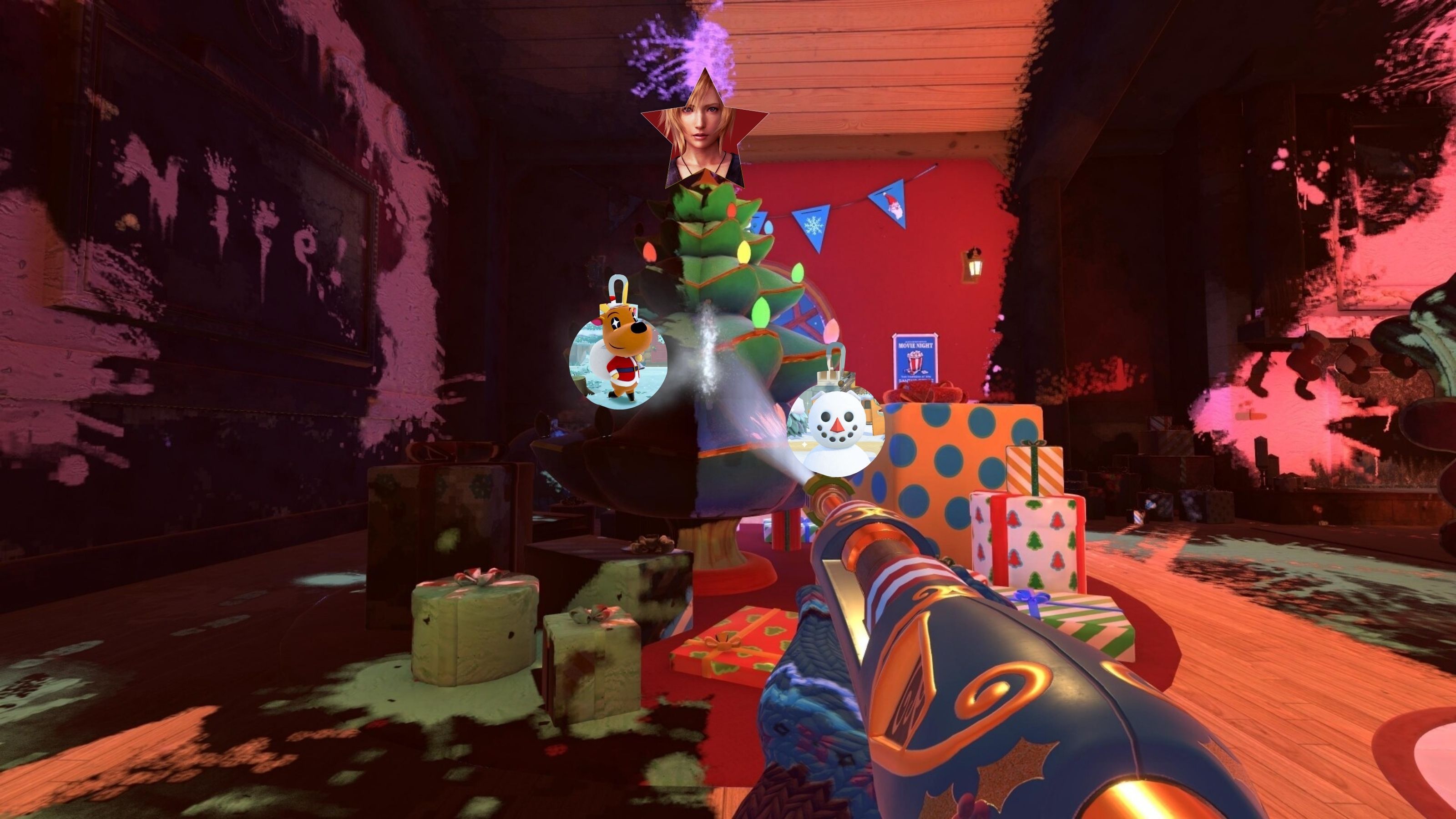 Powewash simulator with Parasite Eve star and Animal Crossing trinket