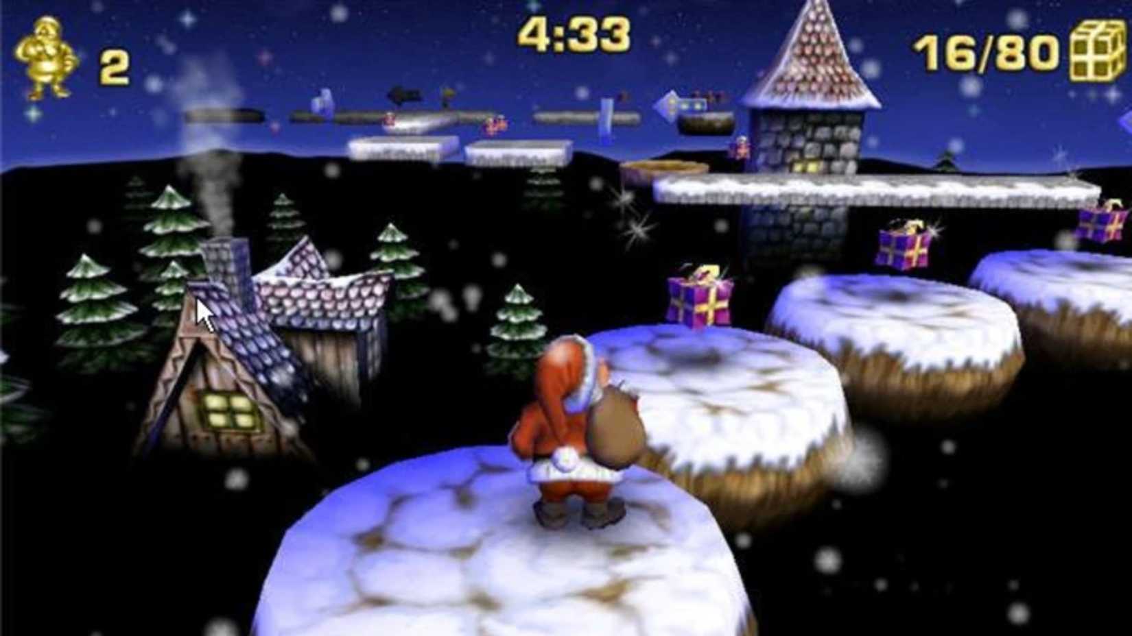 Santa Claus in trouble Santa on ice