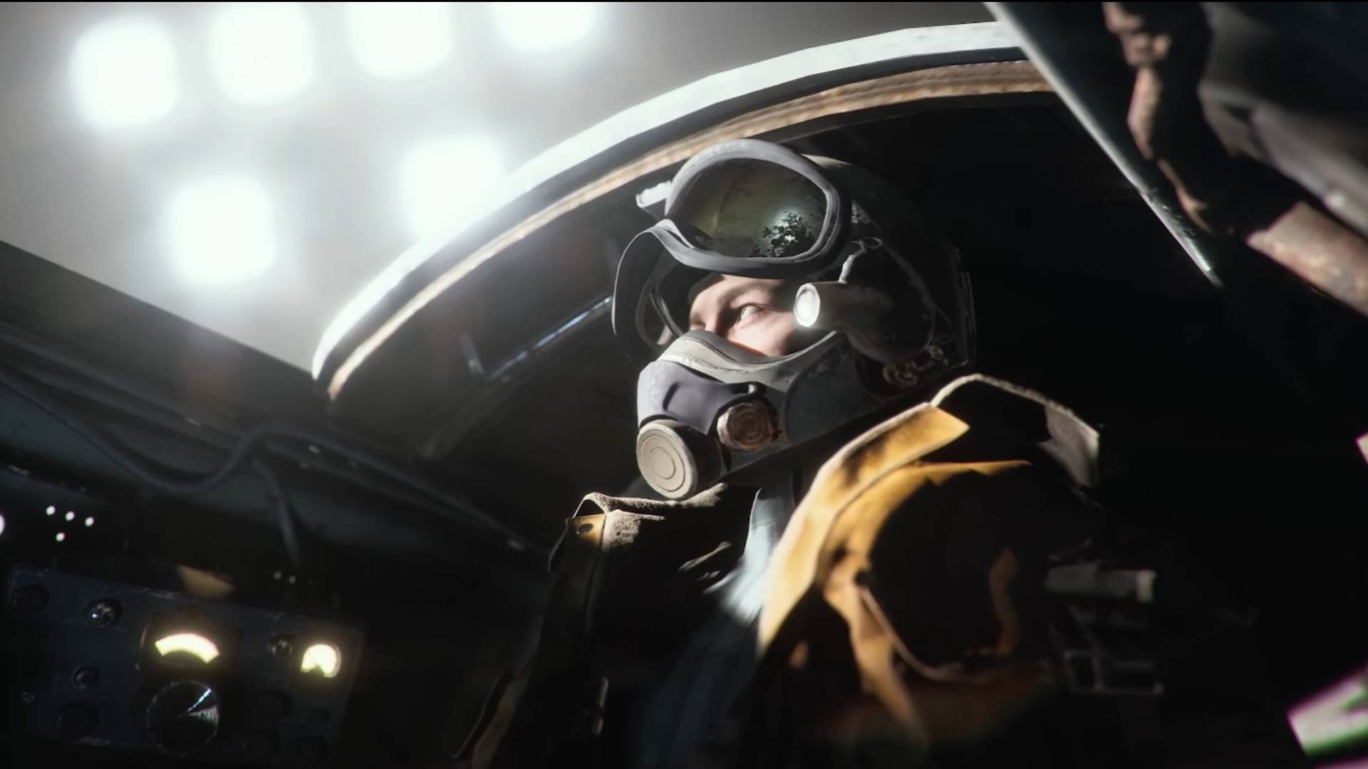 A raider looking out of the capsule in Arc Raiders.
