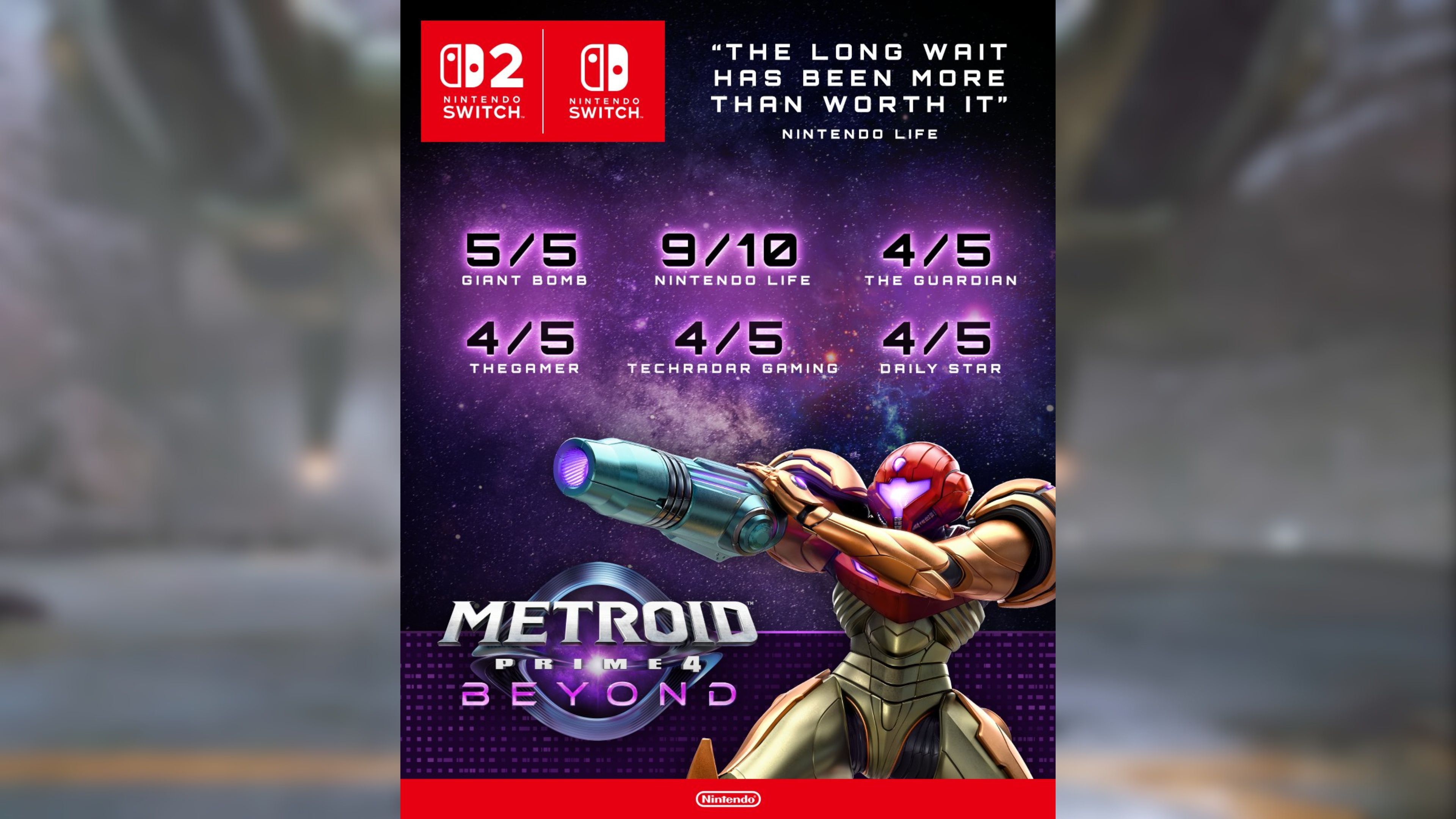 TheGamer review of Metroid Prime 4 shared by Nintendo