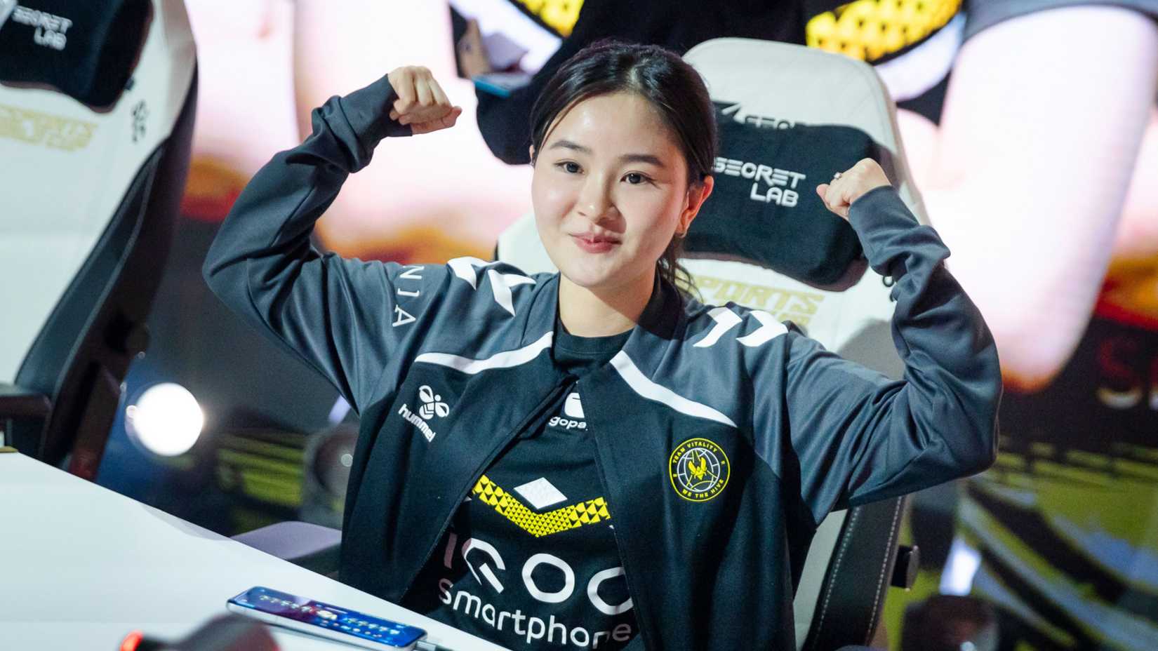 Vivian Flexing Muscles Esports World Cup