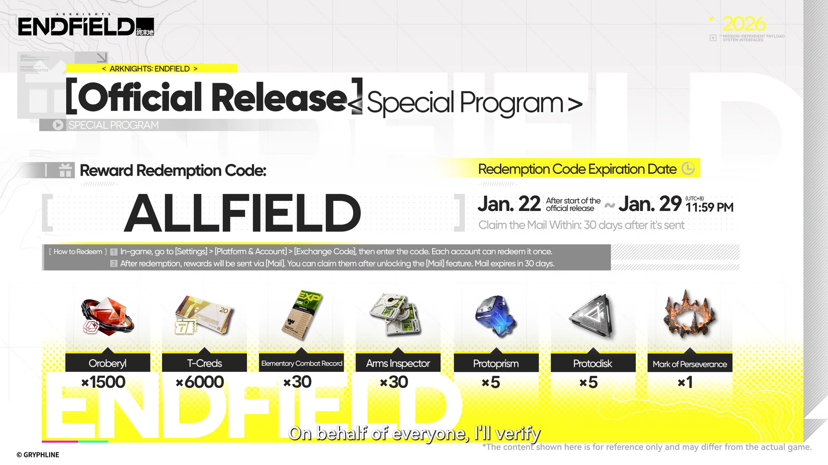 All Free Reward Codes And How To Redeem Them In Arknights: Endfield