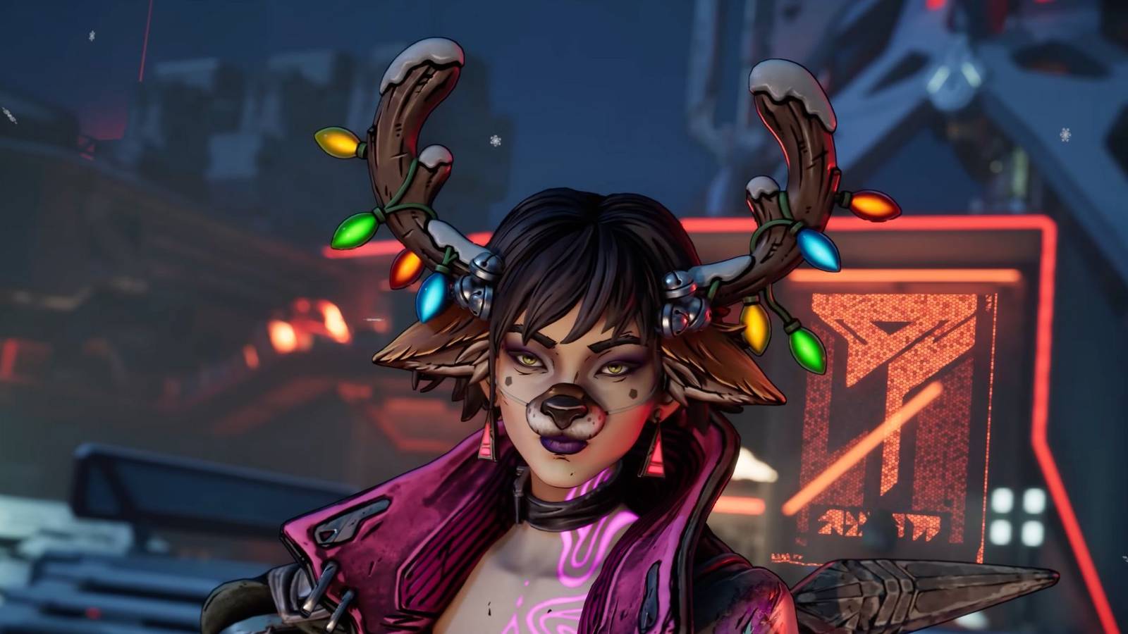 Vex with reindeers for Borderlands 4's Mercenary Day event.