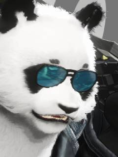 Da Pan, the panda character wearing sunglasses in Arknights_ Endfield