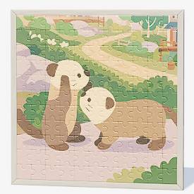 Heartopia Puzzle Image - 33 Playful Sea Otters.
