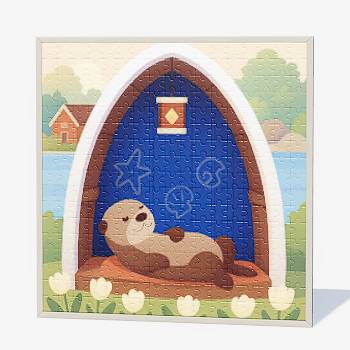 Hearttopia Puzzle Image - 69 Lazy Sea Otter.