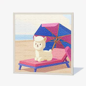 Heartopia Puzzle Image - 78 Sunbathing Alpaca.