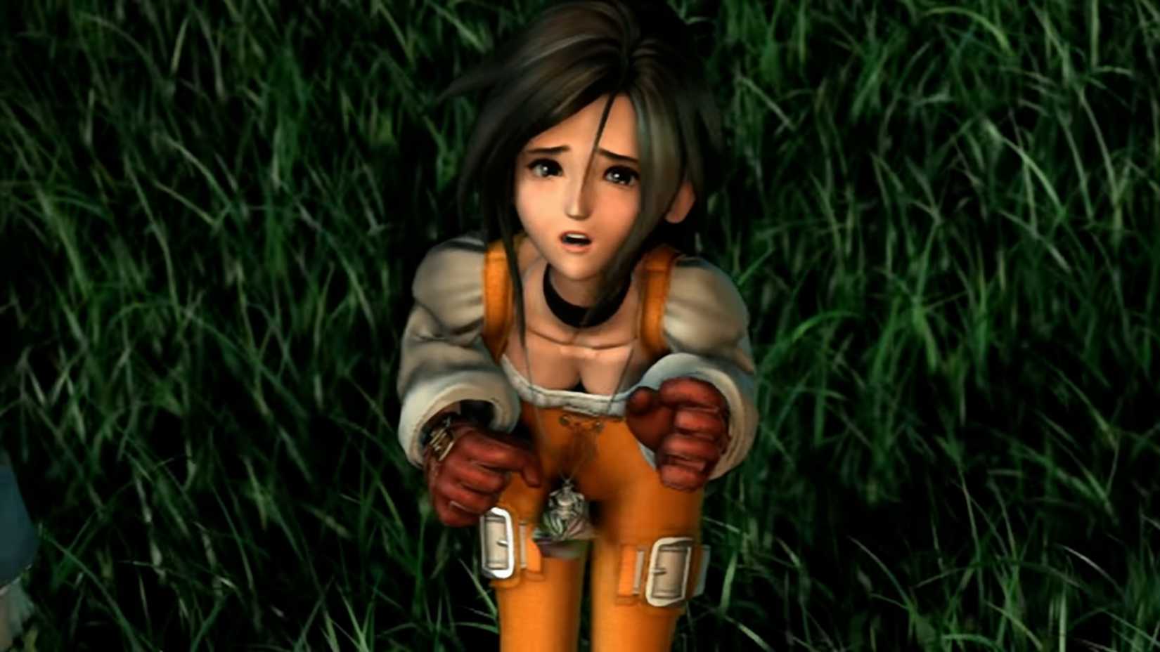 princess garner surrounded by grass in final fantasy 9.