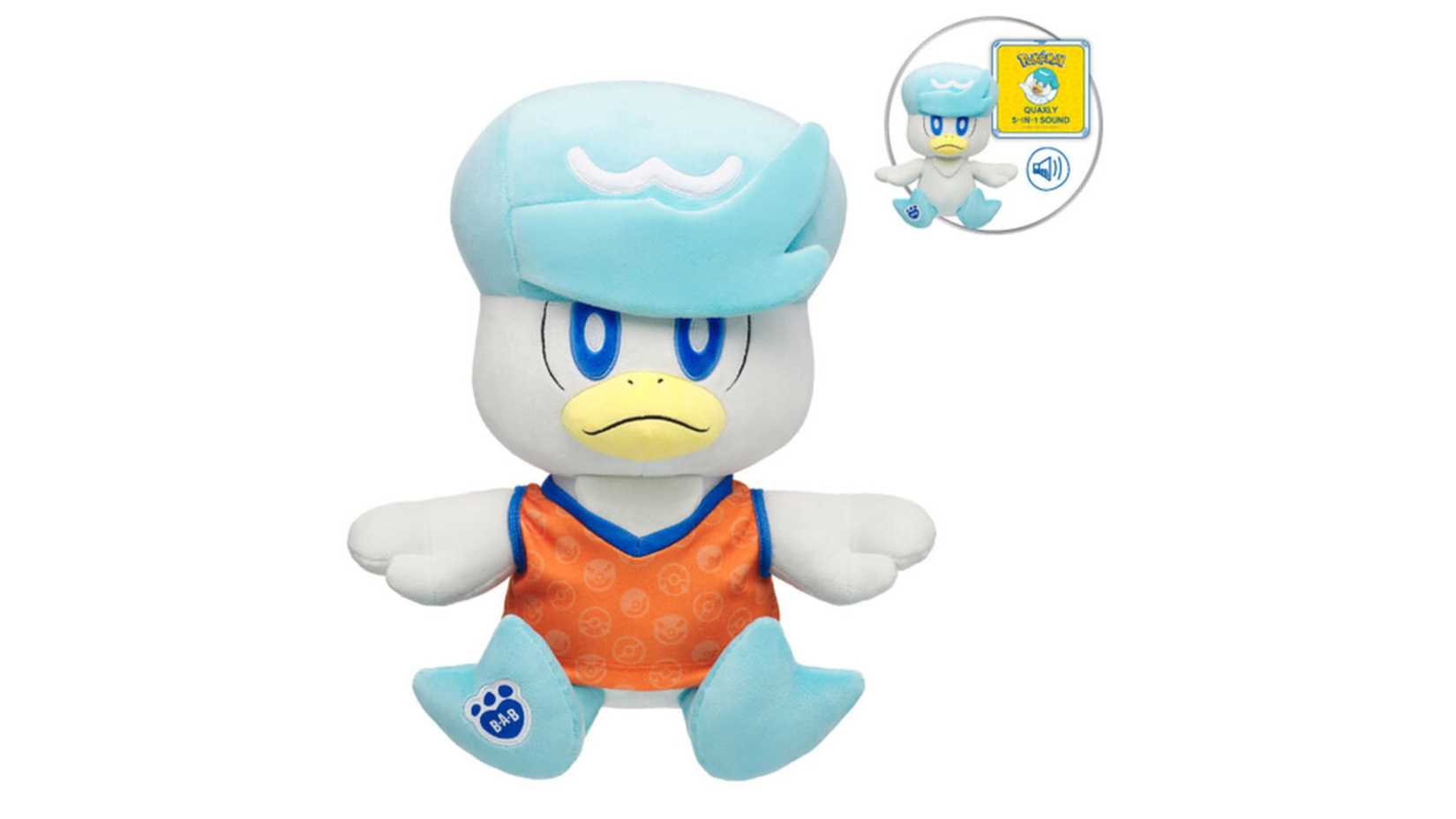 quaxly pokemon builds a teddy bear.