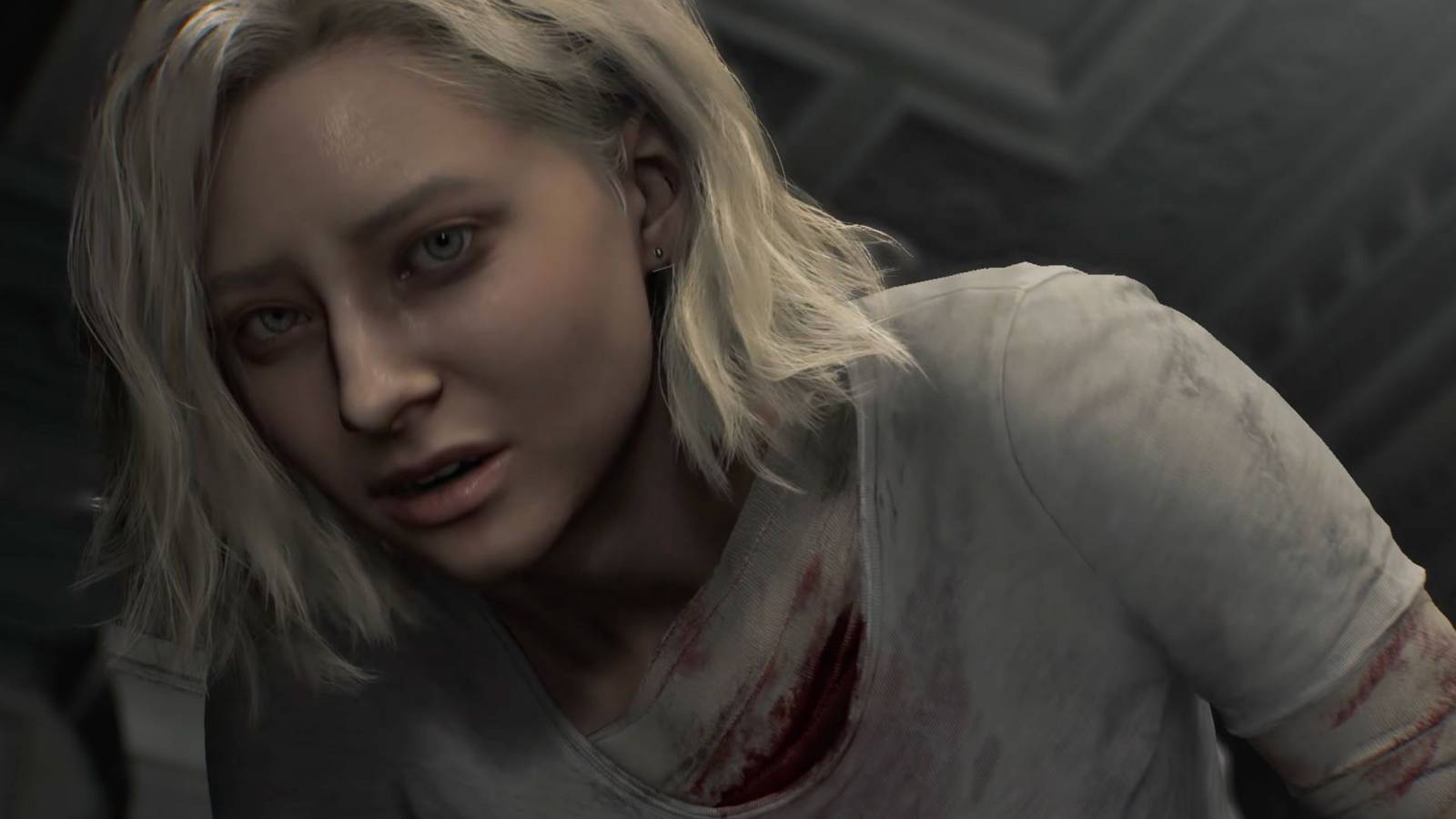 Grace looking scared after meeting Leon in Resident Evil Requiem.