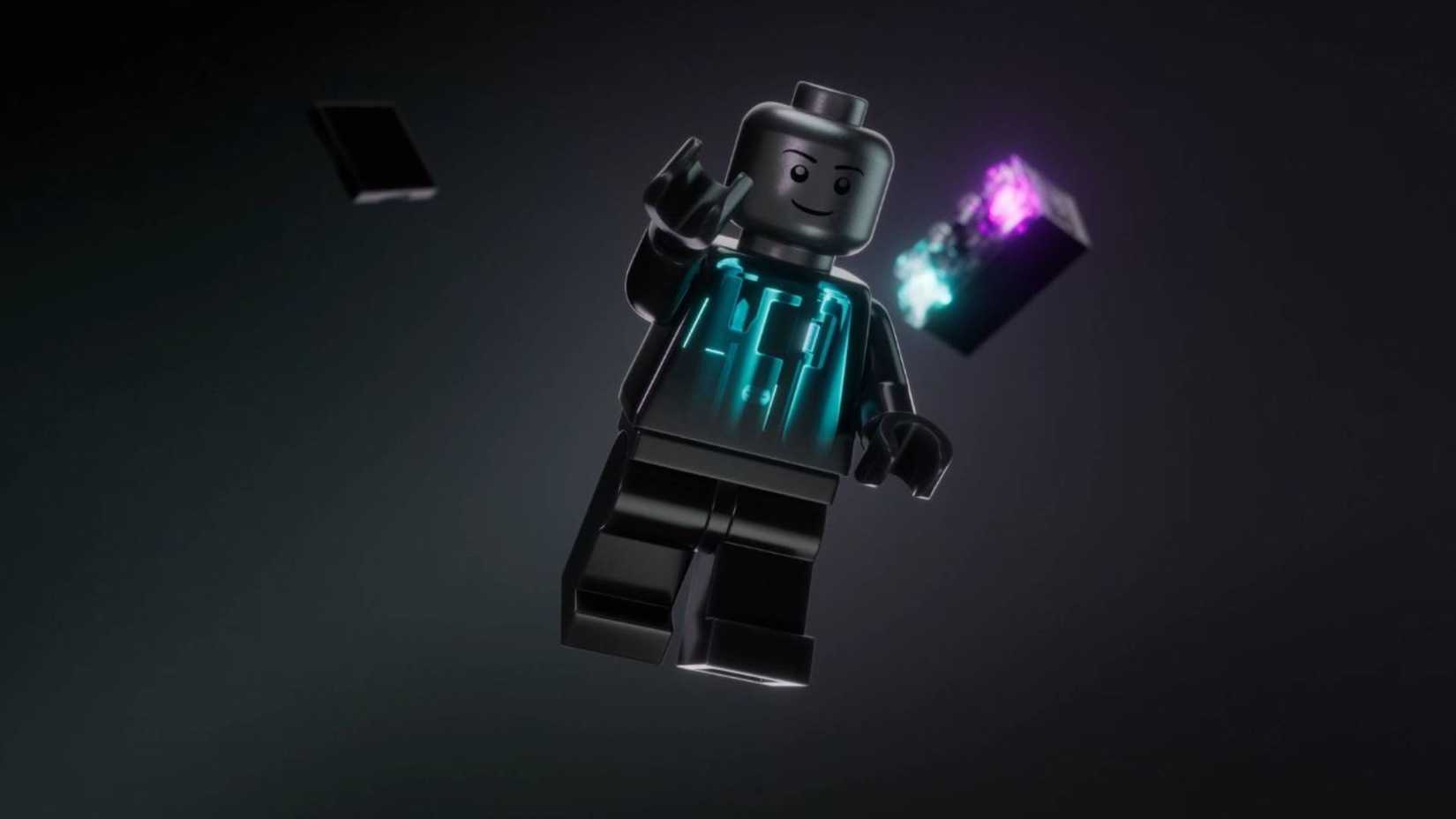 Lego Smarty Play with smart minifigure, smart card and smart cube.