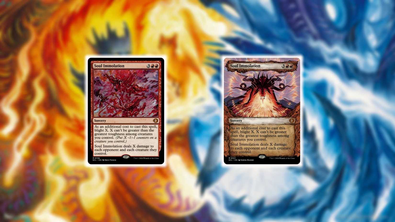 Soul Immolation card variants MTG Lorwyn Eclipsed.