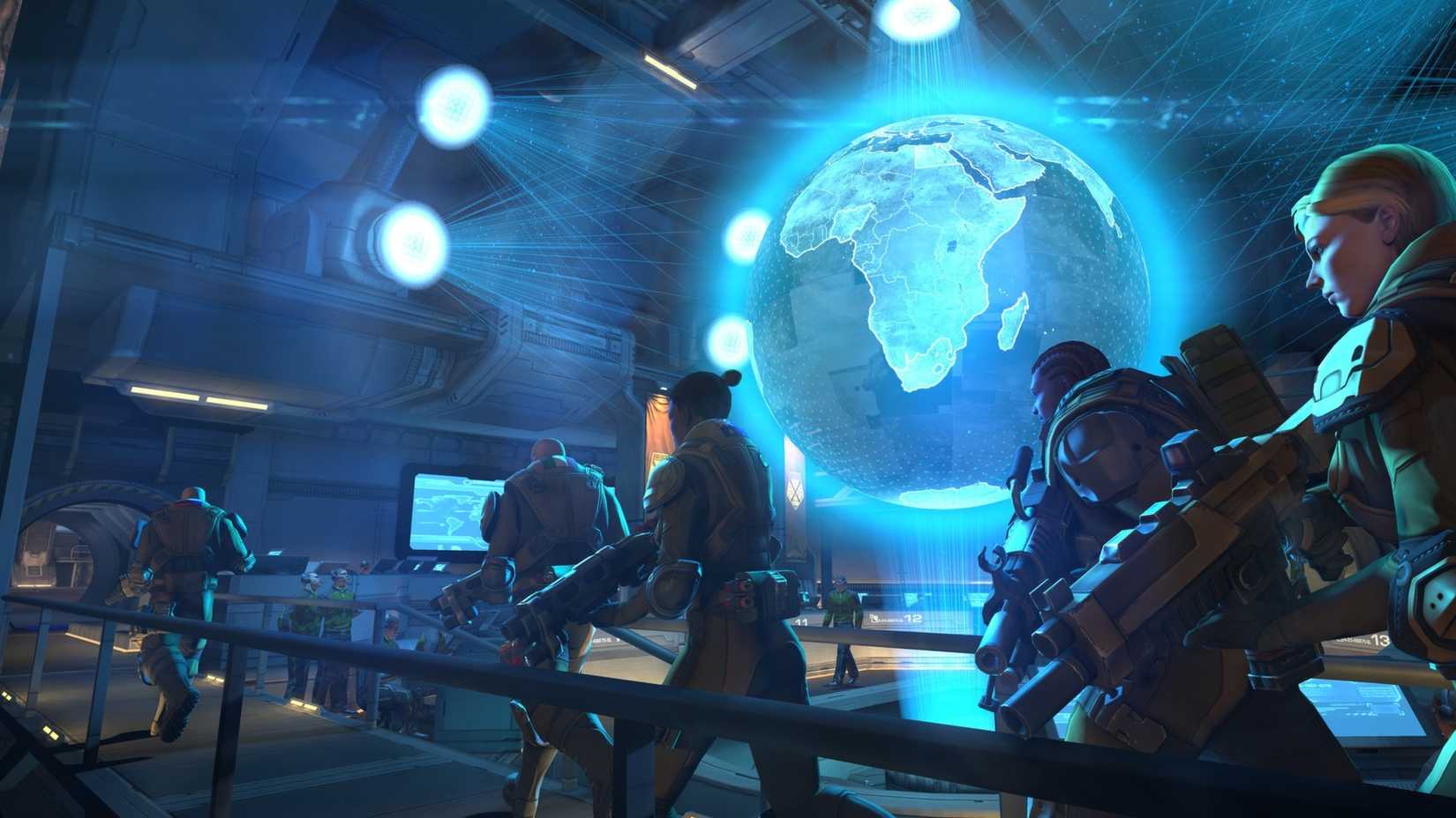 A bunch of soldiers in XCOM Enemy Unknown.