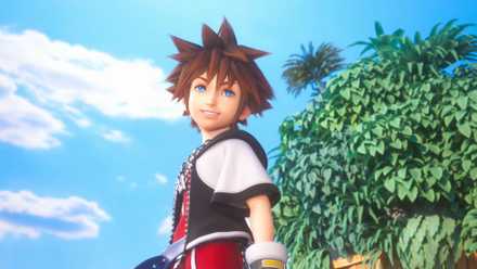 Sora from Destiny Island in the intro of Kingdom Hearts 3.