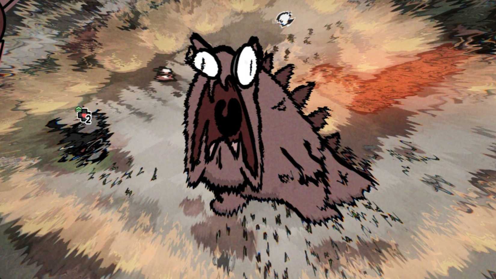 An angry cat from Mewgenics.