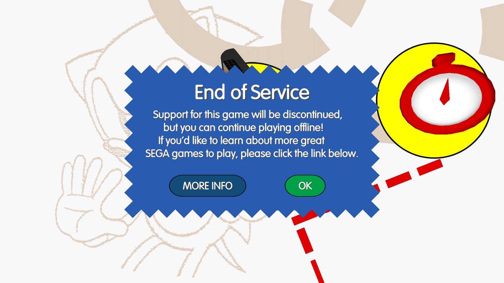 sonic games remove popup warning.