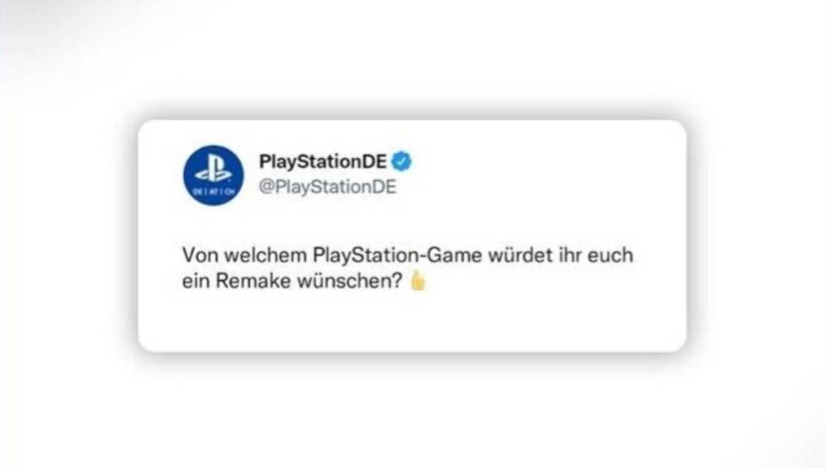 playstation germany post asking about remakes.