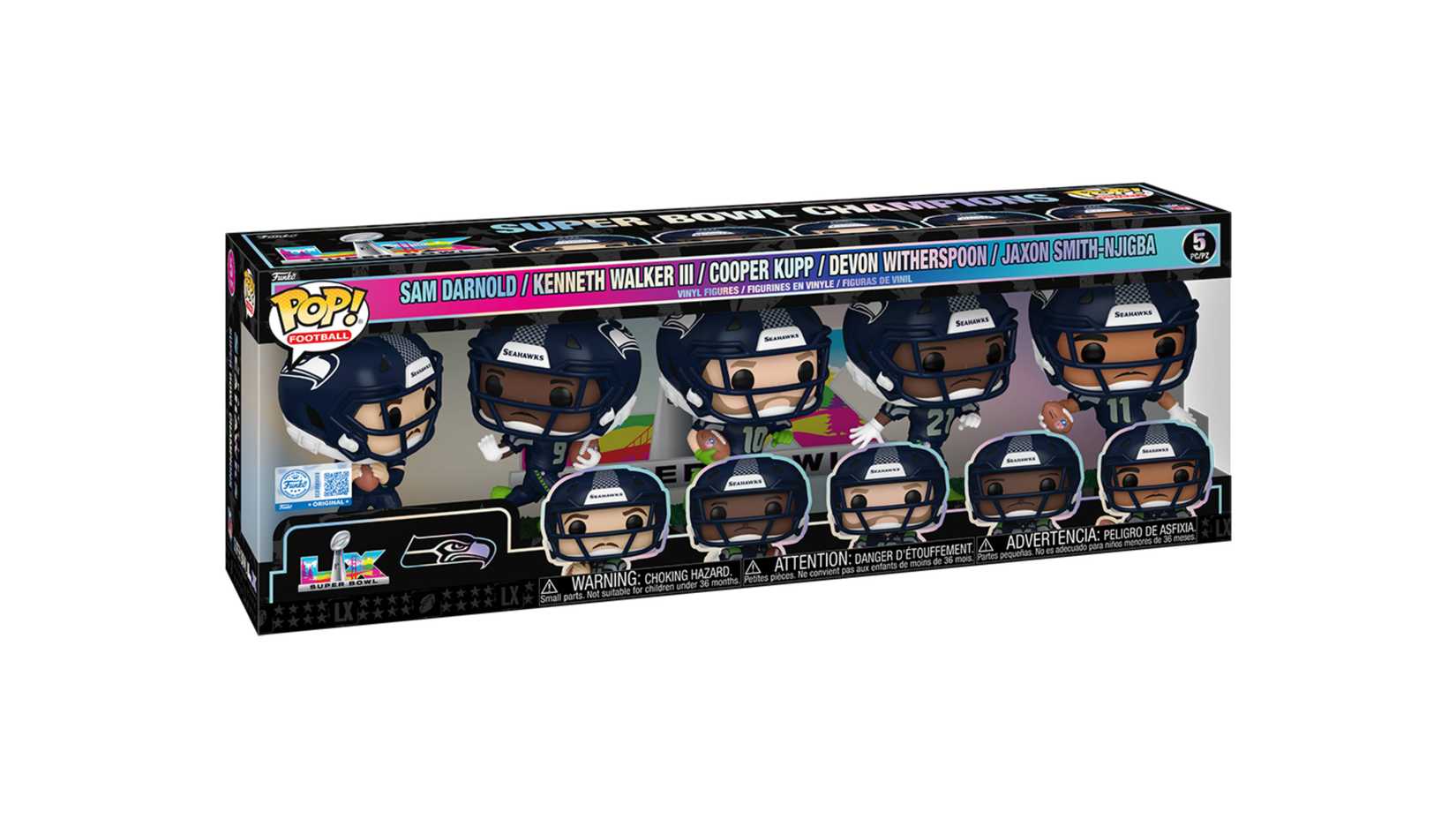 Seattle Seahawks Super Bowl Funko Pops.