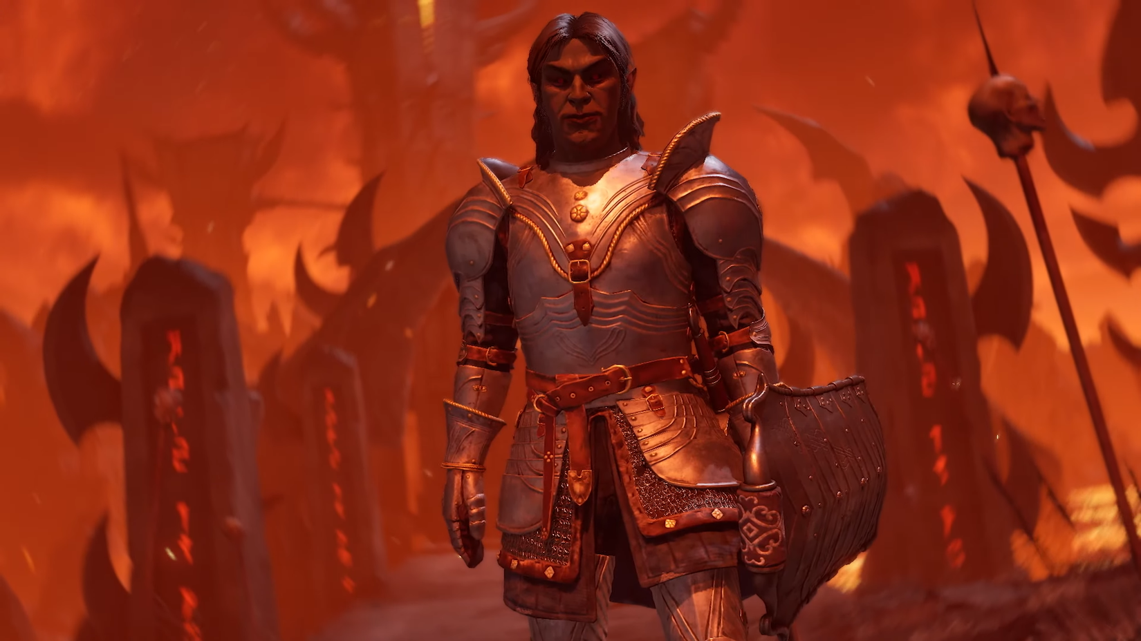 Oblivion Remastered knight standing in Oblivion.
