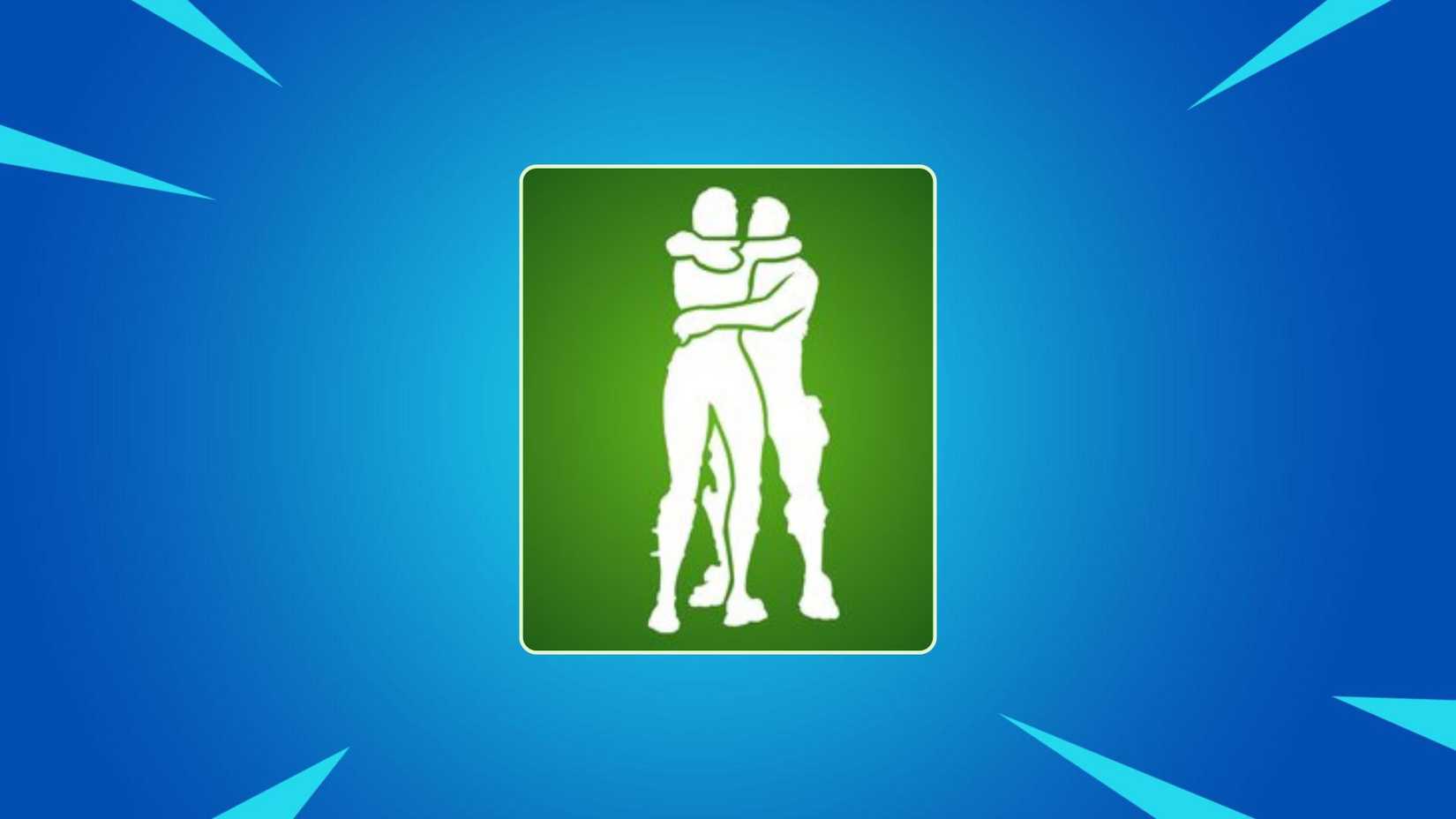 One of Fortnite's most popular emotes, Bear Hug, on Fortnite backgrounds.