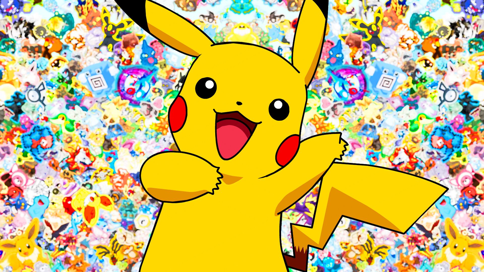 Pikachu performing pokemon's 30th anniversary montage.