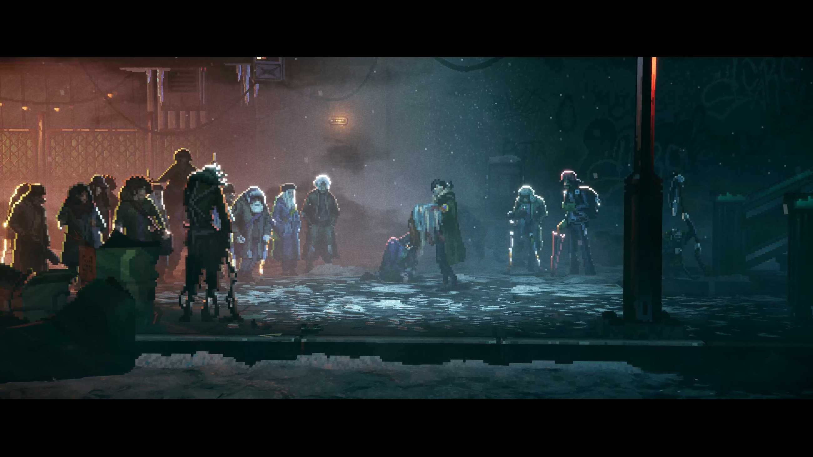 Instead, arrive carrying a corpse surrounded by people.