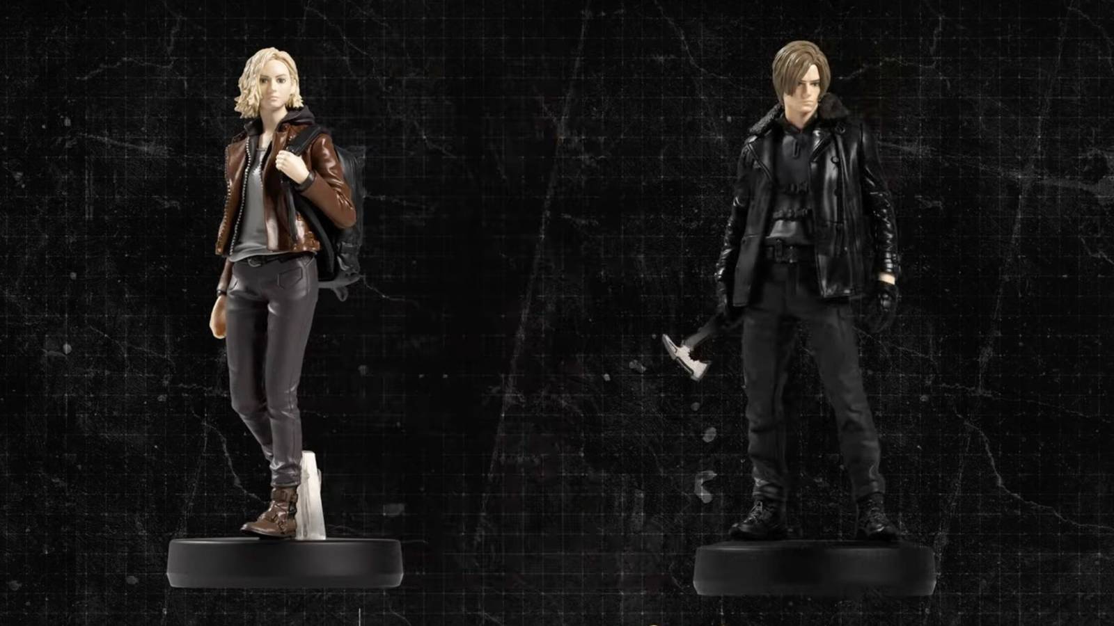 Leon and Grace's amiibo in Resident Evil Requiem.