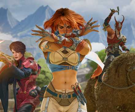 Three hero characters prepare to do battle in Highguard.