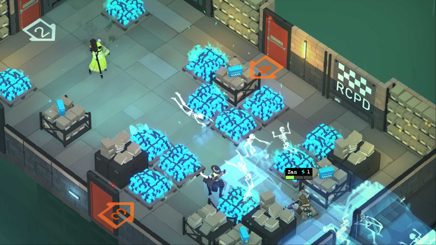 Strategically electrocute 7 enemy units through the environment of Tactical Breach Wizards.